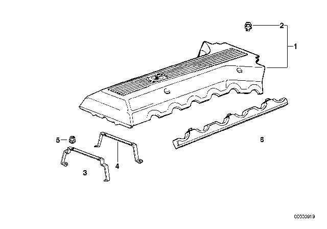 1996 BMW 850Ci Sound Protection Cap Diagram for 11611741954