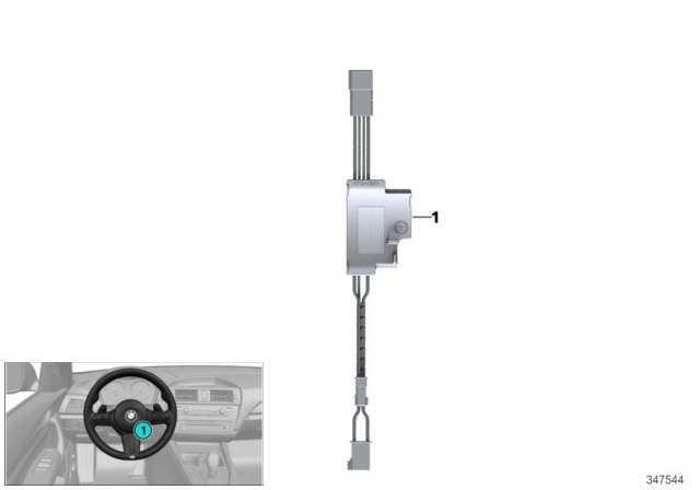 2016 BMW X4 Control Unit, Steering Wheel Module, M-Sport Diagram