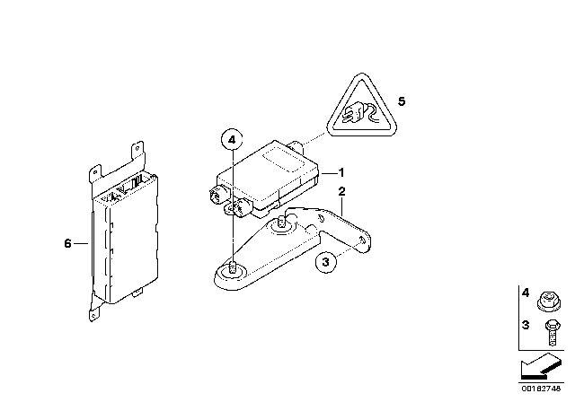 2008 BMW 535xi Holder, Usb Hub Diagram for 65159138172