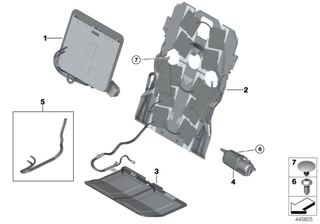 2018 BMW Alpina B7 Massage Mat Right Diagram for 52107481560