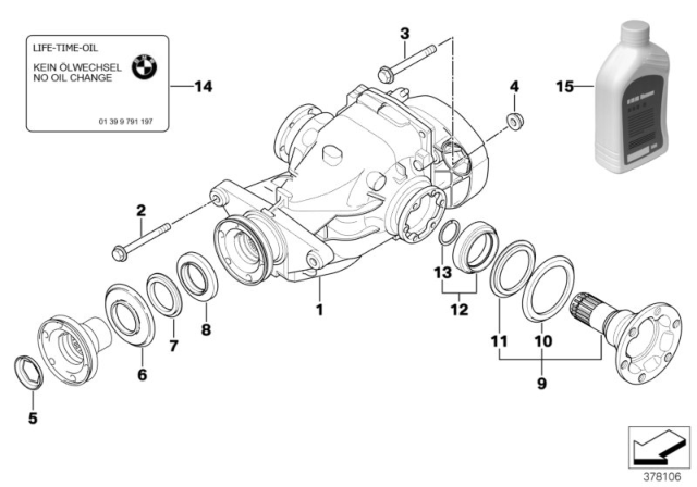 2006 BMW X5 Differential Axle Diagram for 33101428662