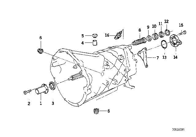 1991 BMW 850i Shaft Seal Diagram for 23127501328