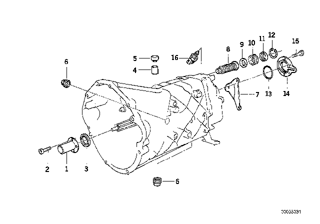 1993 BMW 850Ci Housing & Attaching Parts (S6S560G) Diagram