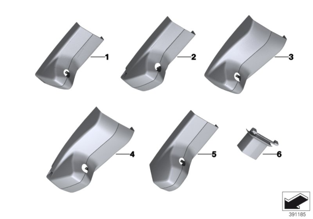 2013 BMW X3 Covers, Inside Mirror Diagram