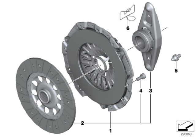 2008 BMW Z4 Set Clutch Parts Diagram for 21207587368