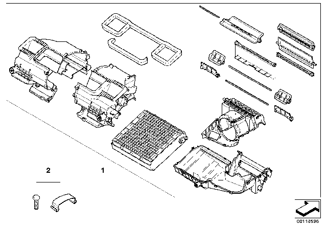 2008 BMW Z4 Housing Parts, Heater Diagram