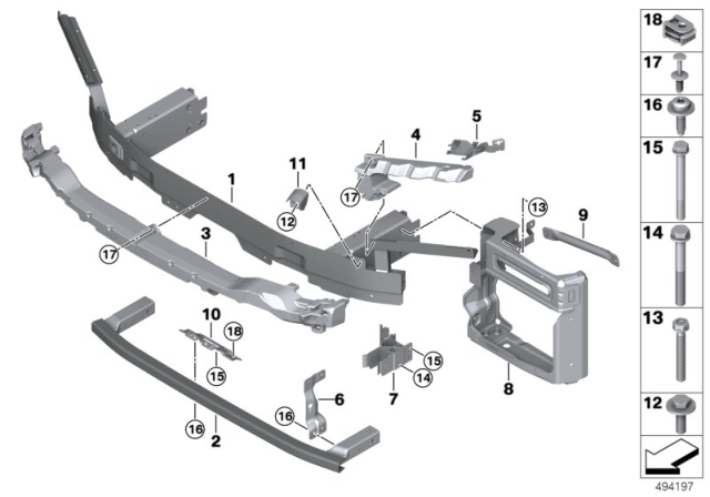 2020 BMW X7 Vertical Connection, Left Diagram for 51117421671