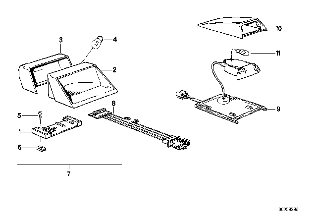 1988 BMW 325i Third Stoplamp Diagram 1