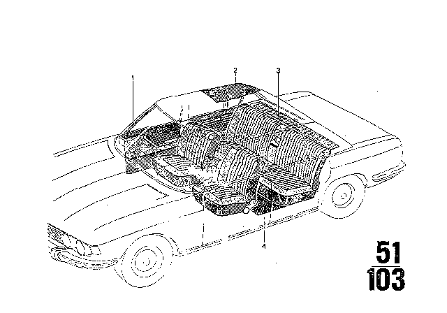 1975 BMW 3.0Si Upholstery Fabrics, Imit.Leather, Leather Diagram 3