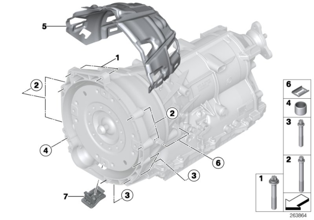 2016 BMW 328d Transmission Mounting Diagram