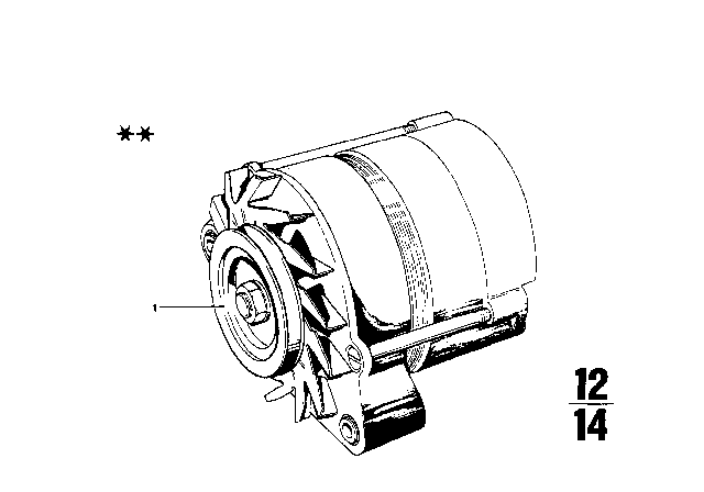 1969 BMW 2000 Exchange Alternator Diagram for 12311277246