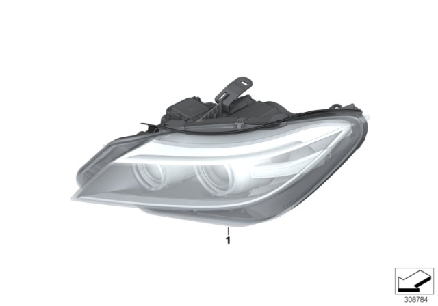 2012 BMW Z4 Left Headlight Diagram for 63127348953