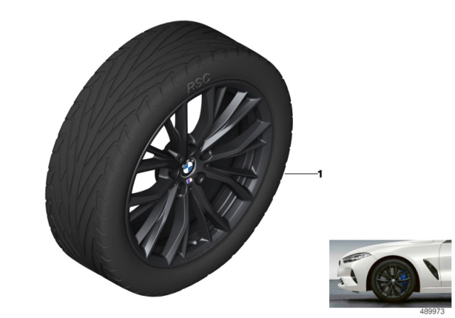2019 BMW 530e Sedan(G30) BMW LA Wheel M Performance Double Spoke Diagram 2