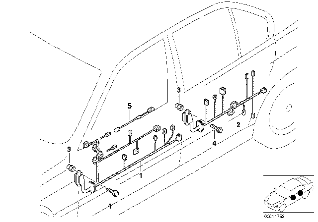 2000 BMW 540i Door Cable Harness Diagram