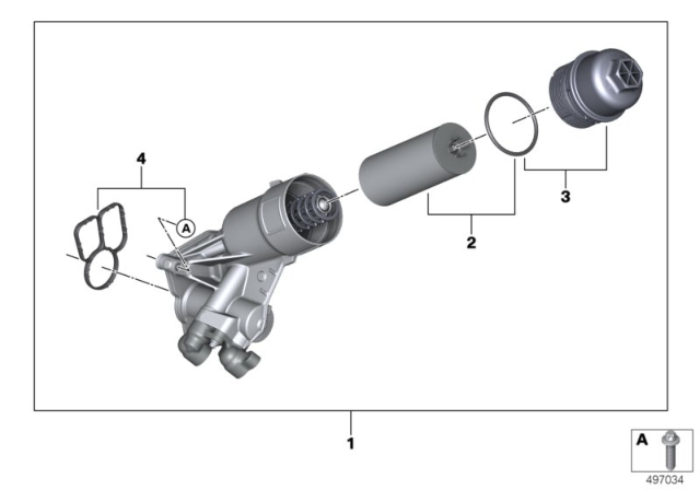 2020 BMW X3 M Lubrication System - Oil Filter Diagram