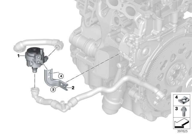 2019 BMW X2 Electric Water Pump / Mounting Diagram