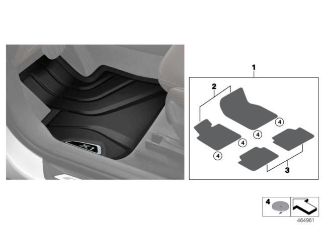 2020 BMW X1 Accessories And Retrofittings Diagram 1