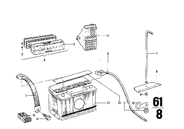1973 BMW 3.0S Battery Diagram