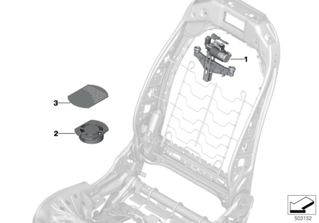 2020 BMW X4 M Seat, Front, Electrical System & Drives Diagram