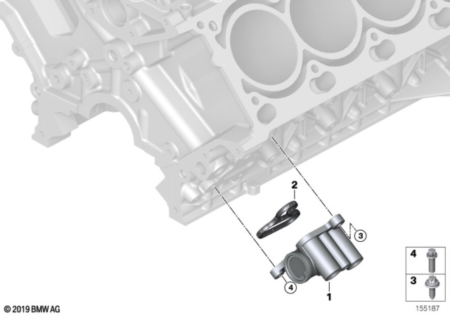 2010 BMW X5 Oil Supply - Oil Cooler Connection Diagram