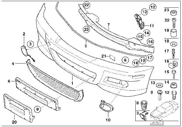 2001 BMW M3 Fillister Head Screw Diagram for 51118194679