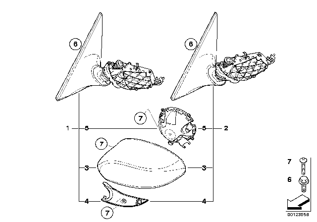 2008 BMW Z4 Outside Mirror Diagram