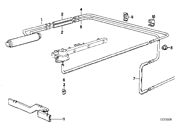 1982 BMW 528e Fuel Cooling System Diagram