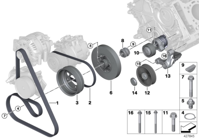 2018 BMW X5 M Lock Ring Diagram for 07119906458