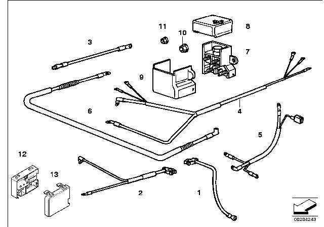 1994 BMW 840Ci Cover, Fuse Box Diagram for 61318367767