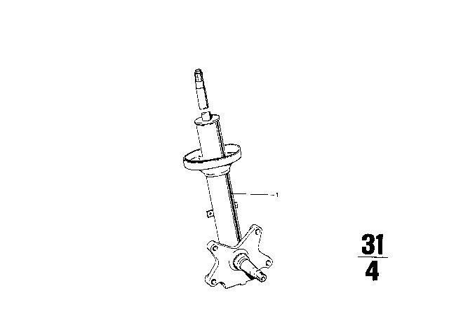 1972 BMW 2002tii Spring Strut, Front Diagram