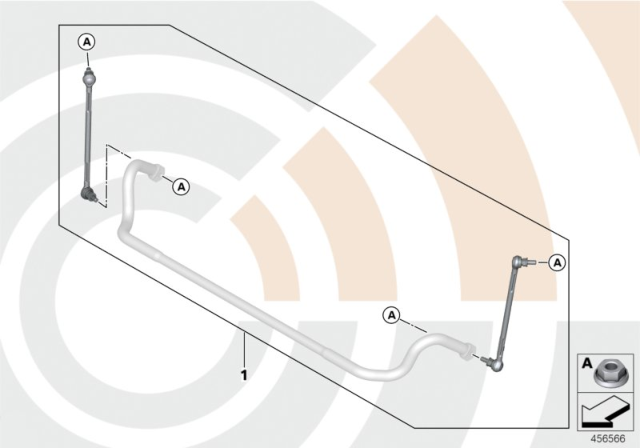2015 BMW X1 Repair Kit, Anti-Roll Bar Links Diagram