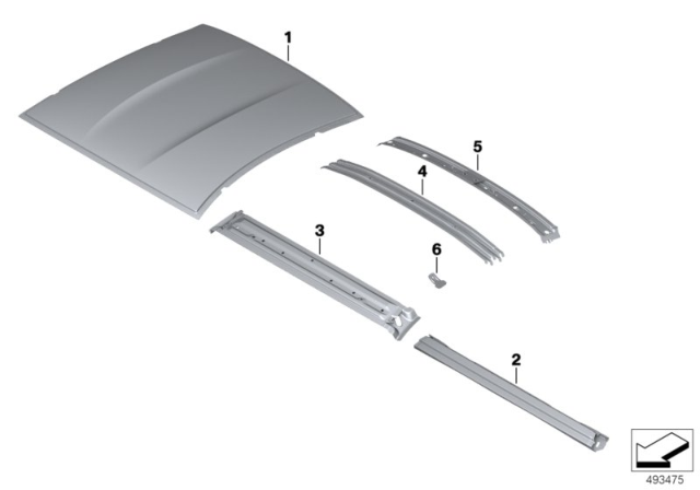 2020 BMW 840i xDrive Gran Coupe Roof Diagram