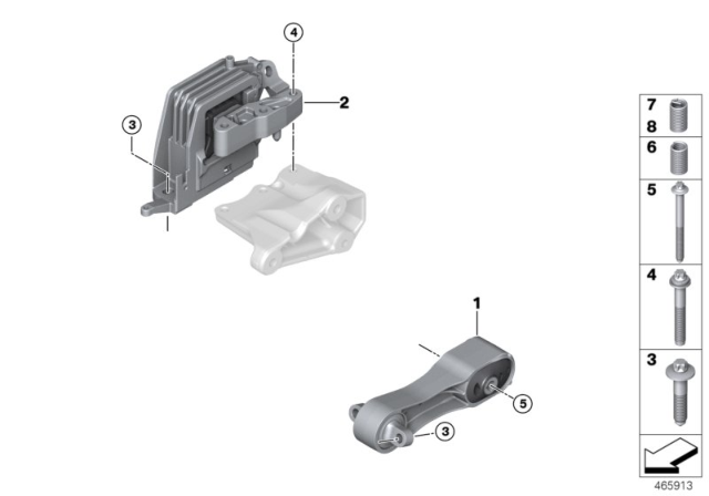 2018 BMW X1 Stabilizer Link Diagram for 22116875186