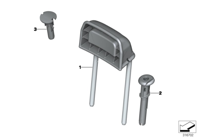 2015 BMW 435i Headrest Diagram for 52207316918