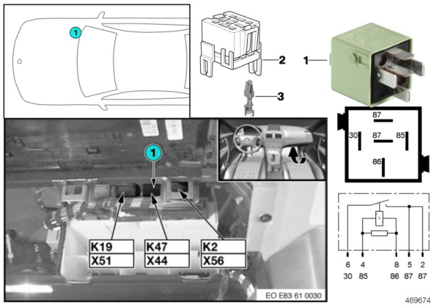 2006 BMW X3 Relay, Fog Light Diagram 2
