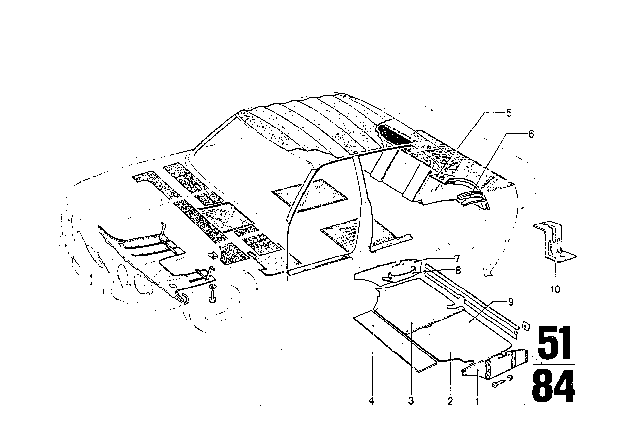 1969 BMW 2500 Trim Panel Diagram 5