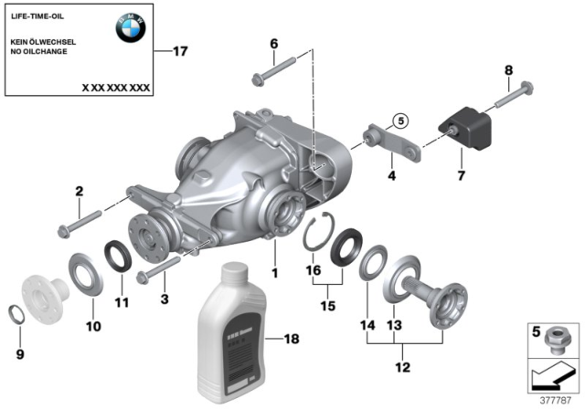 2011 BMW 328i xDrive Differential - Drive / Output Diagram 2