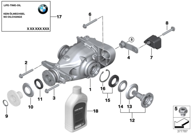 2009 BMW 328i xDrive Differential - Drive / Output Diagram 2