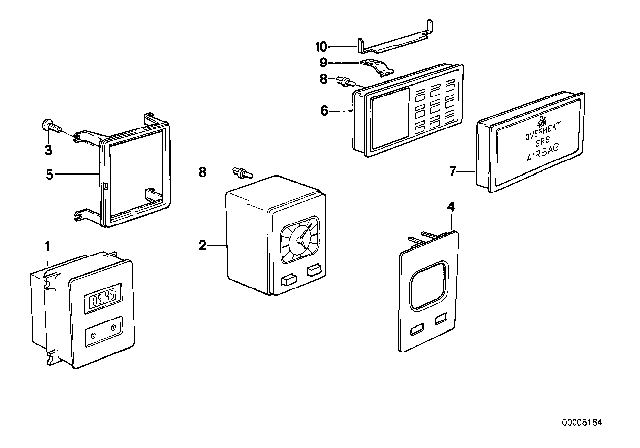 1984 BMW 325e Additional Information Instruments Diagram