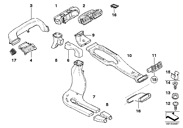 2004 BMW 645Ci Air Channel Diagram