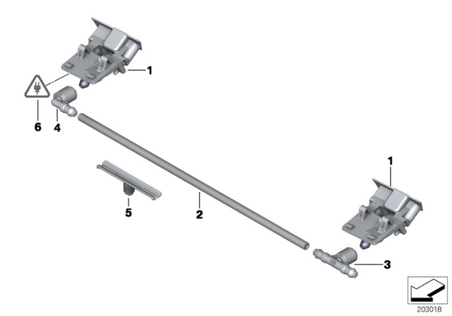 2013 BMW X1 Single Parts For Windshield Cleaning Diagram