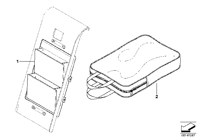 2006 BMW M5 Storage Compartment Module Diagram