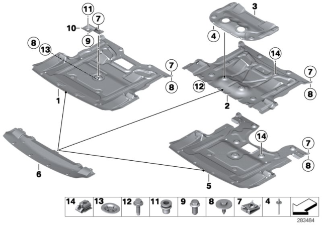 2013 BMW ActiveHybrid 5 Underbonnet Screen Diagram 2