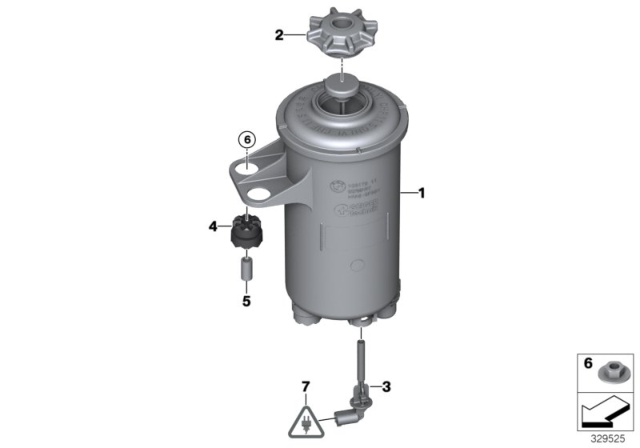 2017 BMW X5 M Oil Carrier / Single Parts Diagram