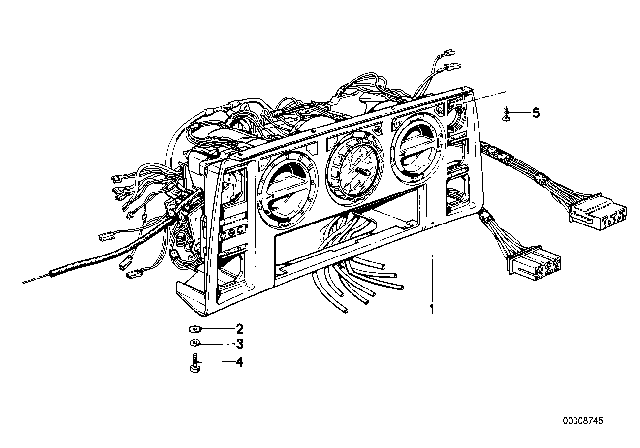 1980 BMW 733i Heater Control Diagram 3