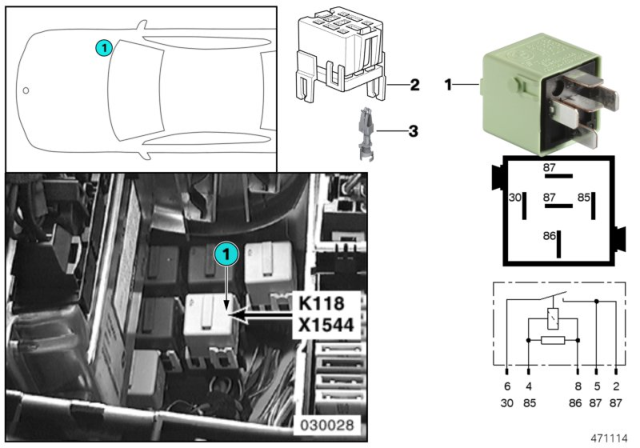 1999 BMW 750iL Relay, Air Pump Diagram