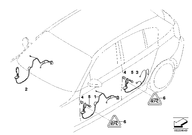 2015 BMW X1 Wiring Co-Drivers Side Diagram for 61129269958