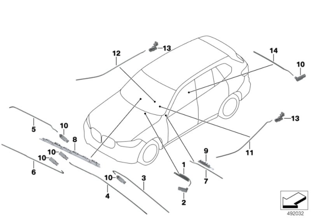 2020 BMW X5 Fibre-Optic Conductor Vehicle Interior Diagram