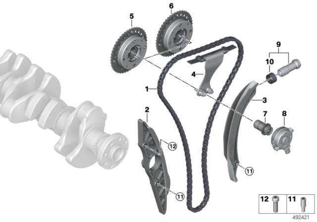 2020 BMW 840i xDrive Timing And Valve Train - Timing Chain Diagram