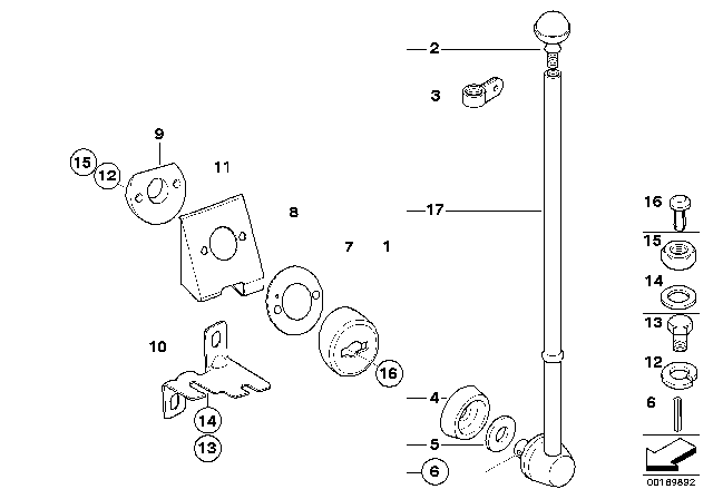 2004 BMW 745i Flag Holder Diagram